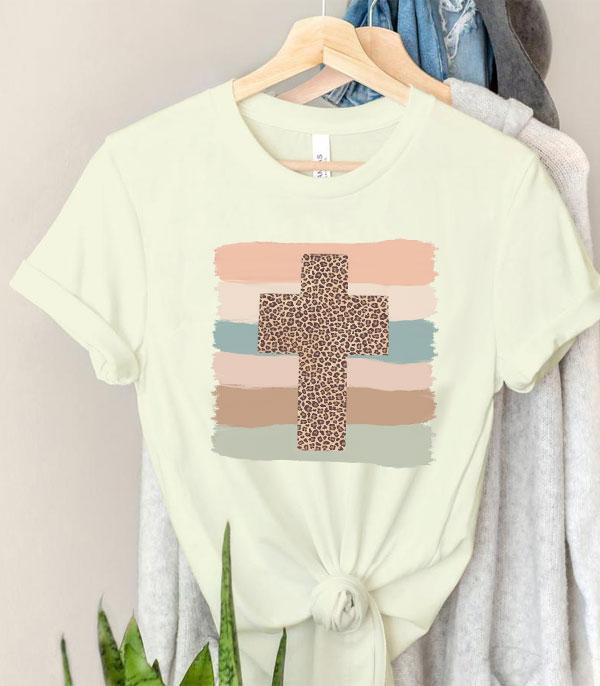 GRAPHIC TEES :: GRAPHIC TEES :: Wholesale Cross Leopard Vintage Short Sleeve Tee