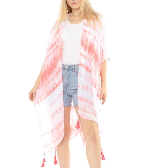 <font color=black>SALE ITEMS</font> :: SCARVES | APPAREL  :: Apparel :: Wholesale Tie Dye Tassel Duster Kimono