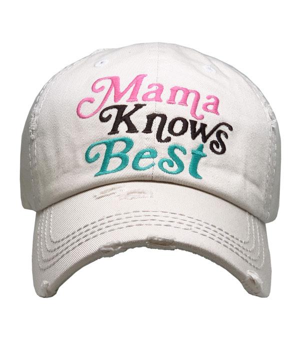 HATS I HAIR ACC :: BALLCAP :: Wholesale Mama Knows Best Vintage Ballcap