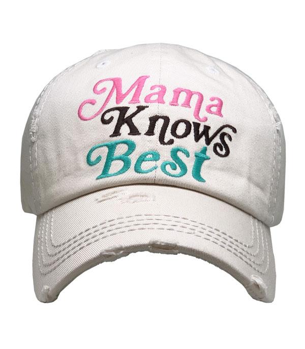 HATS I HAIR ACC :: BALLCAP I VISOR :: Wholesale Mama Knows Best Vintage Ballcap