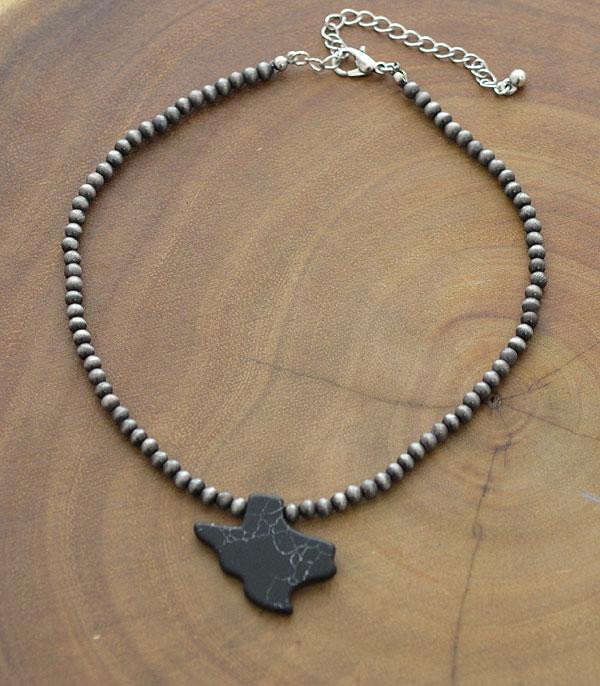 <font color=black>SALE ITEMS</font> :: JEWELRY :: Necklaces :: Wholesale Turquoise Texas Map Choker Necklace