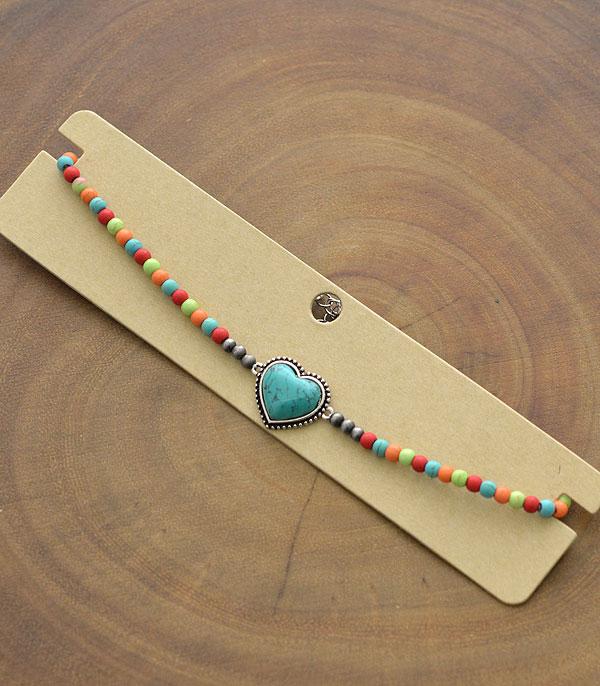 New Arrival :: Wholesale Turquoise Heart Choker Necklace