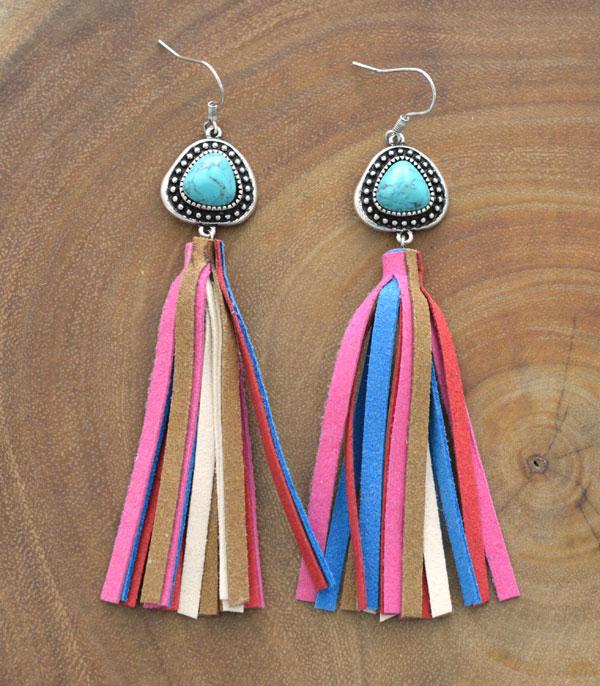 <font color=black>SALE ITEMS</font> :: JEWELRY :: Earrings :: Wholesale Turquoise Tassel Earrings