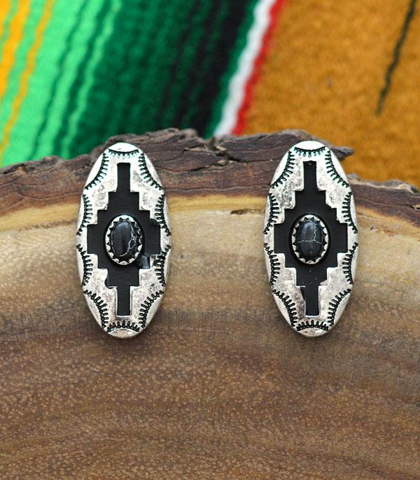 New Arrival :: Wholesale Aztec Pattern Metal Post Earrings