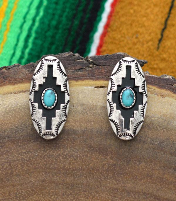 New Arrival :: Wholesale Aztec Patter Metal Post Earrings