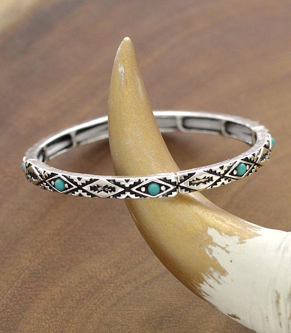 BRACELETS :: CUFF I BANGLE :: Wholesale Turquoise Semi Stone Stackable Bracelet