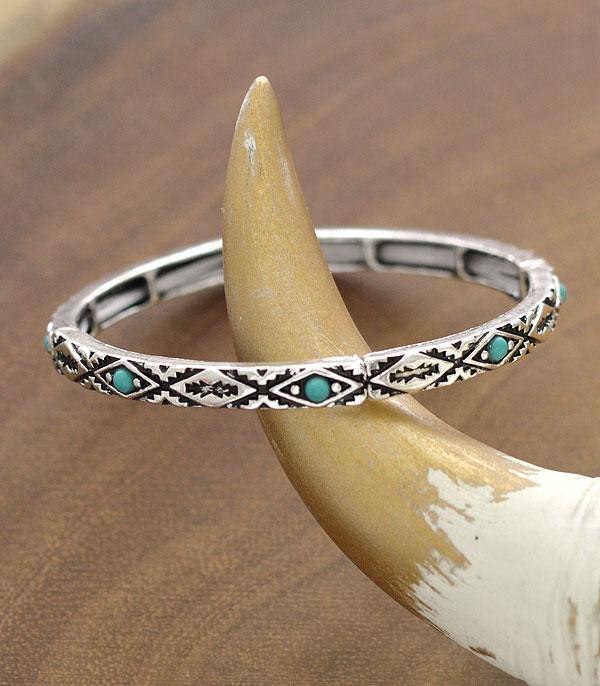 BRACELETS :: BANGLE :: Wholesale Turquoise Semi Stone Stackable Bracelet