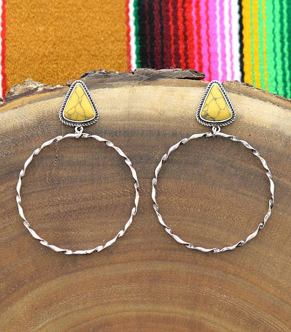 <font color=black>SALE ITEMS</font> :: JEWELRY :: Earrings :: Wholesale Turquoise Post Hoop Earrings
