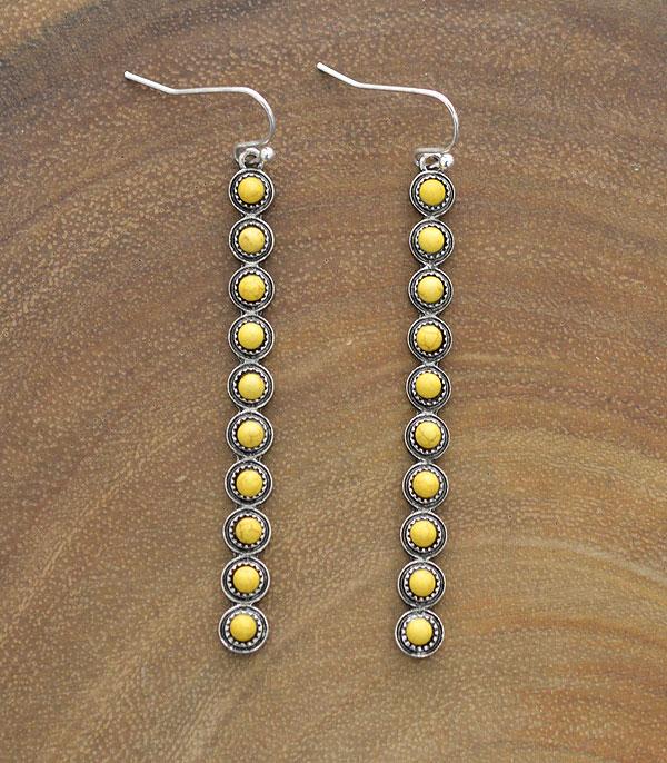 <font color=black>SALE ITEMS</font> :: JEWELRY :: Earrings :: Wholesale Turquoise Bar Drop Earrings