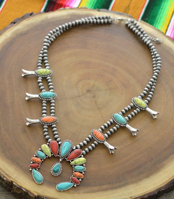 NECKLACES :: WESTERN SQUASH BLOSSOM NECKLACES :: Wholesale Squash Blossom Necklace Set