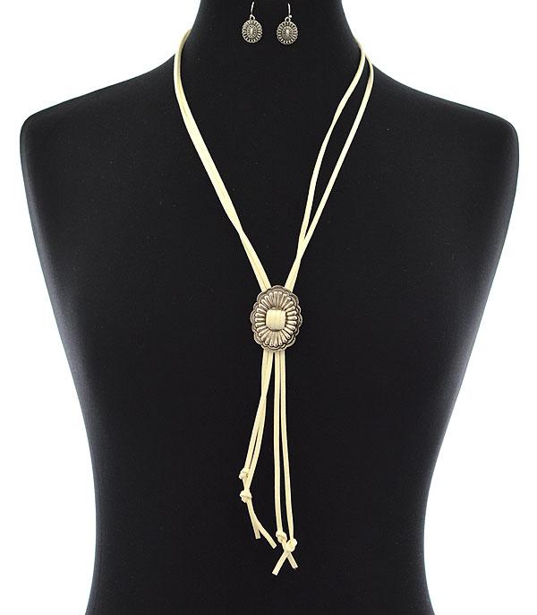 <font color=black>SALE ITEMS</font> :: JEWELRY :: Necklaces :: Wholesale Tipi Western Bolo Necklace Set