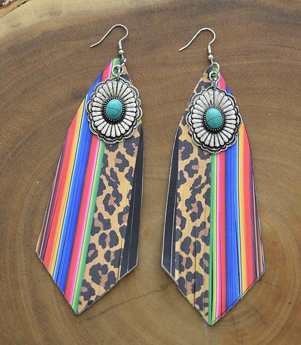 <font color=black>SALE ITEMS</font> :: JEWELRY :: Earrings :: Wholesale Tipi Turquoise Concho Tassel Earrings