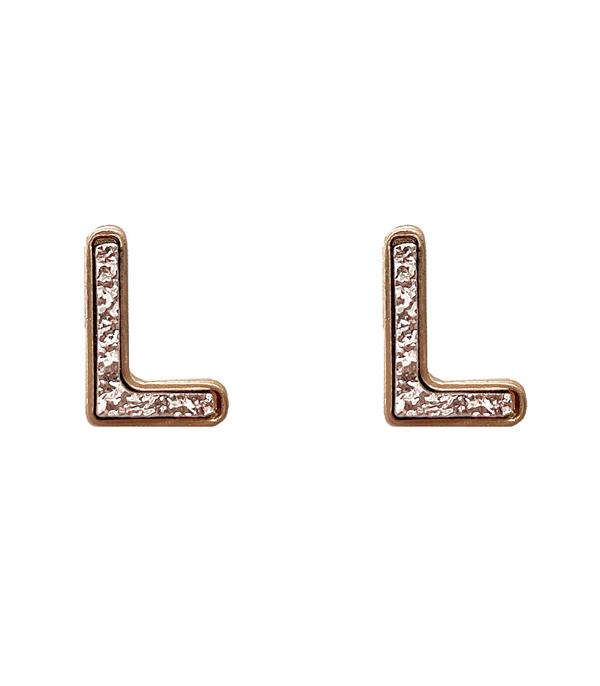 <font color=black>SALE ITEMS</font> :: JEWELRY :: Earrings :: Wholesale Druzy Initial Earrings