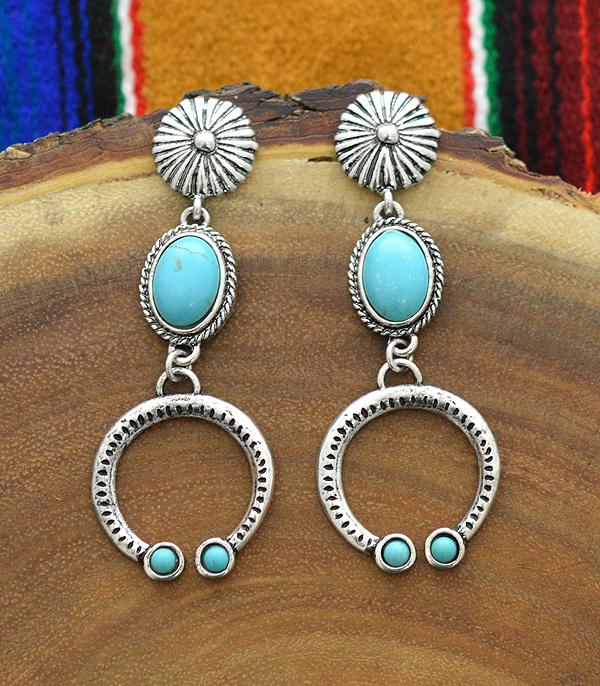 New Arrival :: Wholesale Tipi Western Concho Drop Earrings