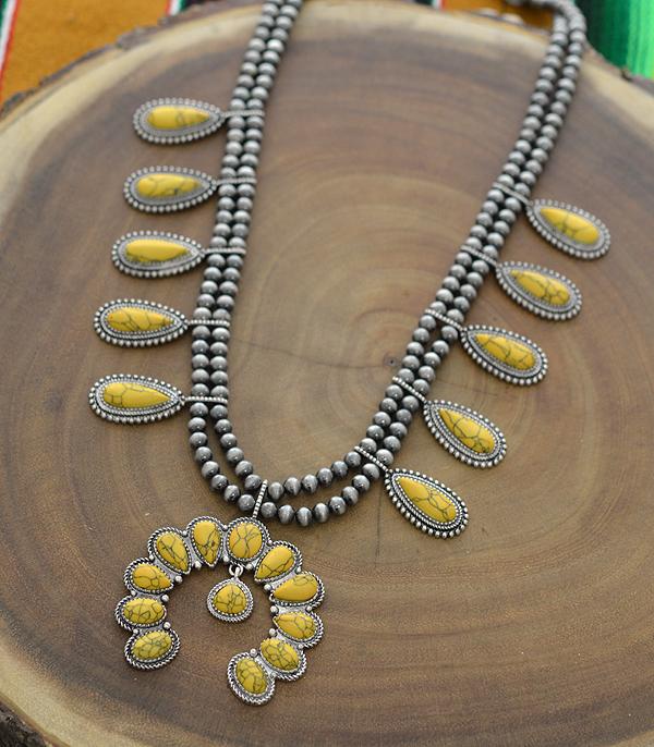 <font color=black>SALE ITEMS</font> :: JEWELRY :: Necklaces :: Wholesale Western Turquoise Squash Blossom Necklac