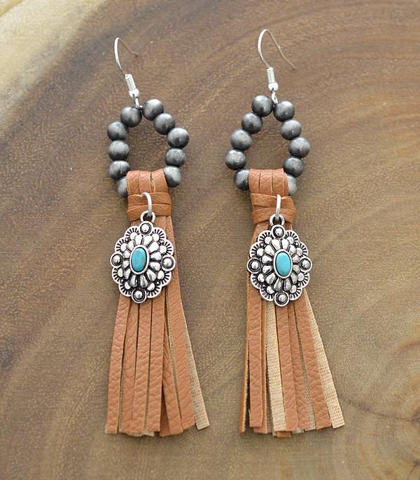 <font color=black>SALE ITEMS</font> :: JEWELRY :: Earrings :: Wholesale Concho Charm Navajo Tassel Earrings