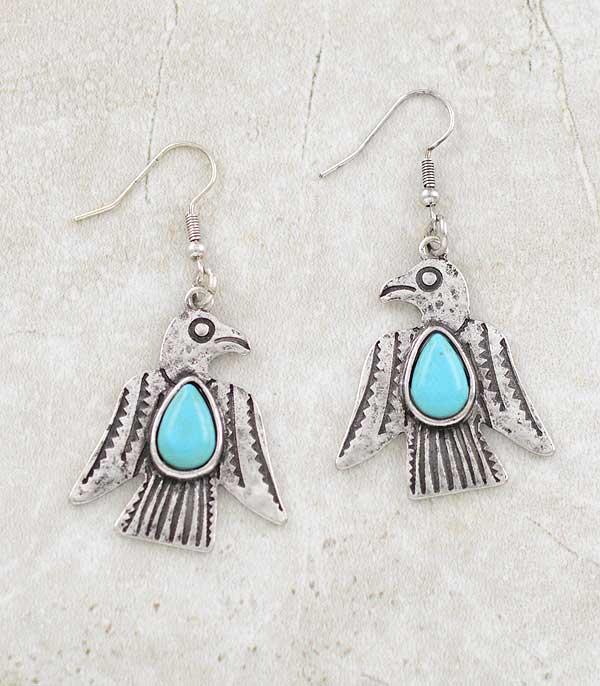 EARRINGS :: WESTERN HOOK EARRINGS :: Wholesale Tipi Western Thunderbird Earrings