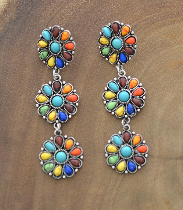 New Arrival :: Wholesale Tipi Western Turquoise Drop Earrings