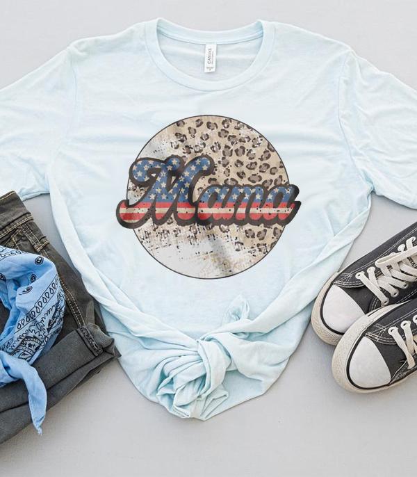 <font color=RED>RED,WHITE, AND BLUE</font> :: Wholesale American Mama Vintage Short Sleeve Tee