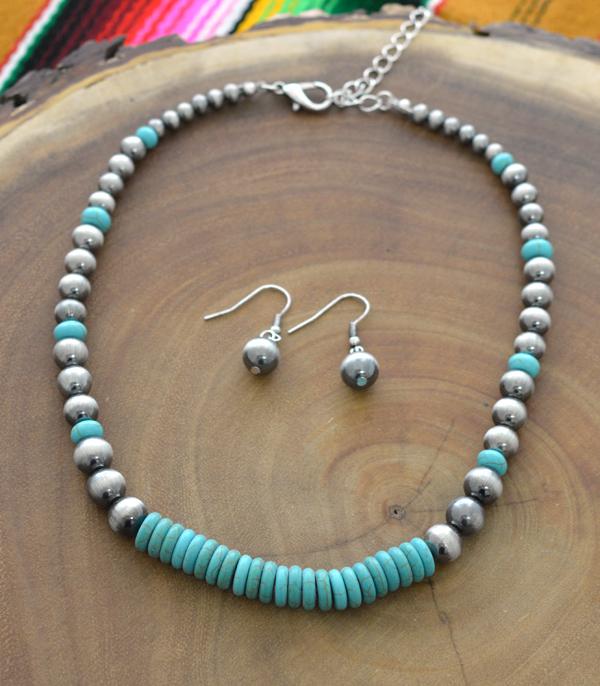 New Arrival :: Wholesale Western Turquoise Navajo Necklace Set