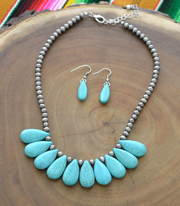 <font color=black>SALE ITEMS</font> :: JEWELRY :: Necklaces :: Wholesale Western Turquoise Navajo Necklace Set