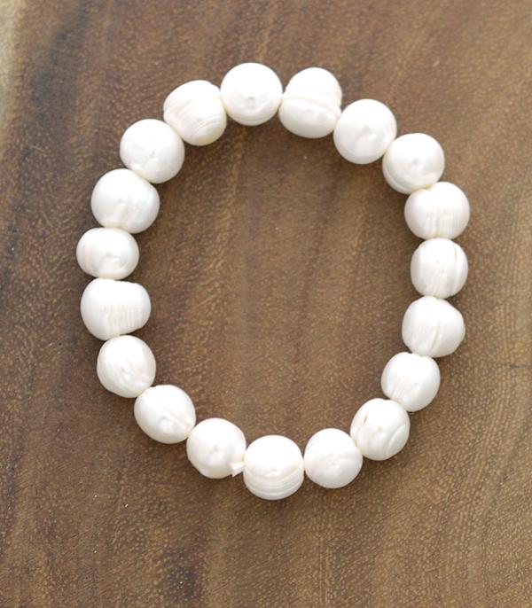 BRACELETS :: STRETCH-BEAD :: Wholesale Freshwater Pearl Stretch Bracelet