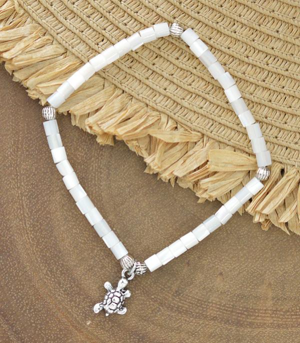 New Arrival :: Wholesale Turtle Charm Shell Bead Bracelet