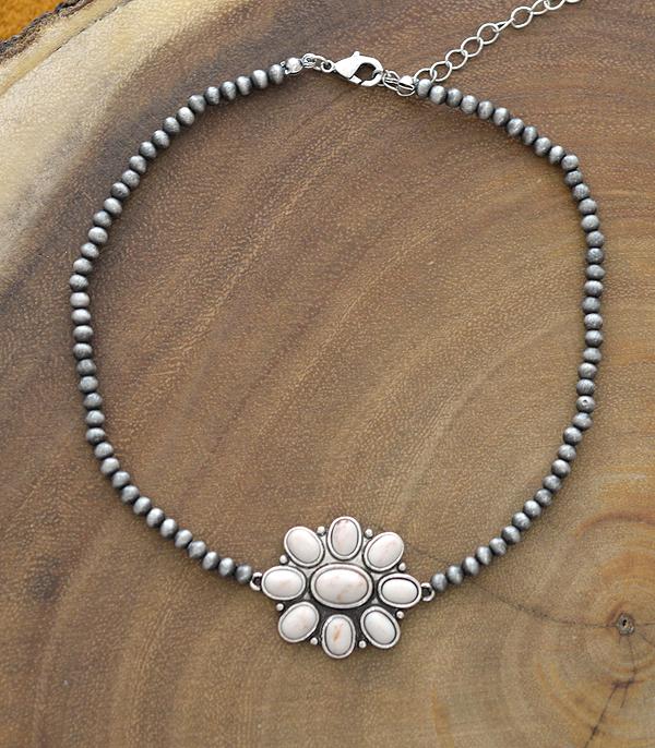 New Arrival :: Wholesale Western Turquoise Bead Choker Necklace