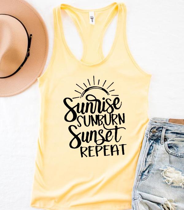 GRAPHIC TEES :: GRAPHIC TEES :: Wholesale Sunrise Sunburn Sunset Graphic Tank Top