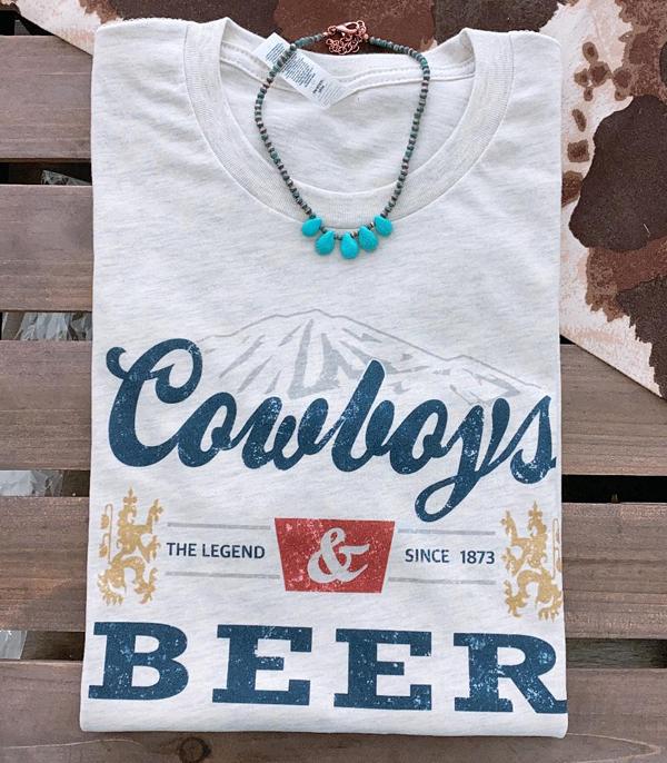 GRAPHIC TEES :: GRAPHIC TEES :: Wholesale Western Cowboys Beer Graphic Tshirt