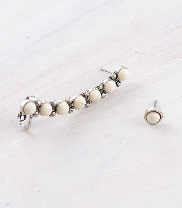 <font color=black>SALE ITEMS</font> :: JEWELRY :: Earrings :: Wholesale Western Semi Stone Ear Crawler