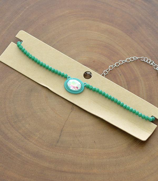 <font color=black>SALE ITEMS</font> :: JEWELRY :: Necklaces :: Wholesale Glass Stone Bead Choker Necklace