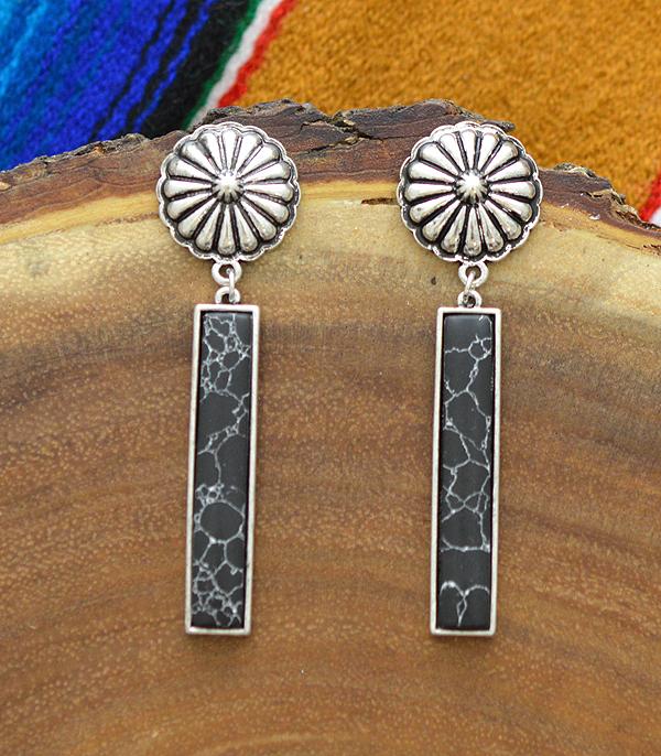 EARRINGS :: WESTERN POST EARRINGS :: Wholesale Western Concho Post Turquoise Earrings