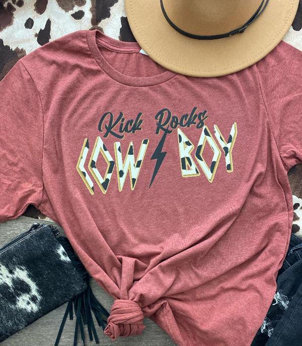 GRAPHIC TEES :: GRAPHIC TEES :: Wholesale Western Kick Rocks Cowboy Tshirt 