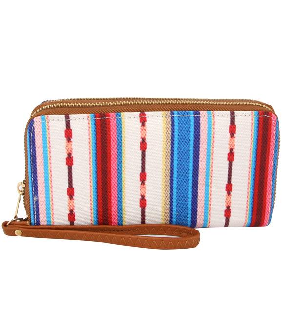 HANDBAGS :: WALLETS | SMALL ACCESSORIES :: Wholesale Western Print Zip-Around Wallet