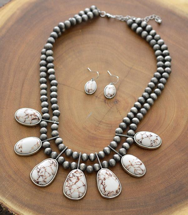 <font color=black>SALE ITEMS</font> :: JEWELRY :: Necklaces :: Wholesale Turquoise Semi Stone Necklace Set