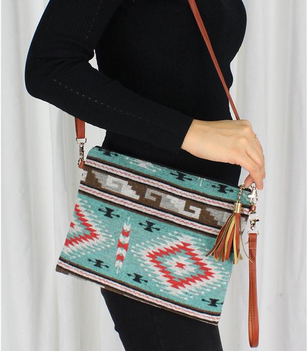 New Arrival :: Wholesale Southwest Aztec Print Crossbody Bag