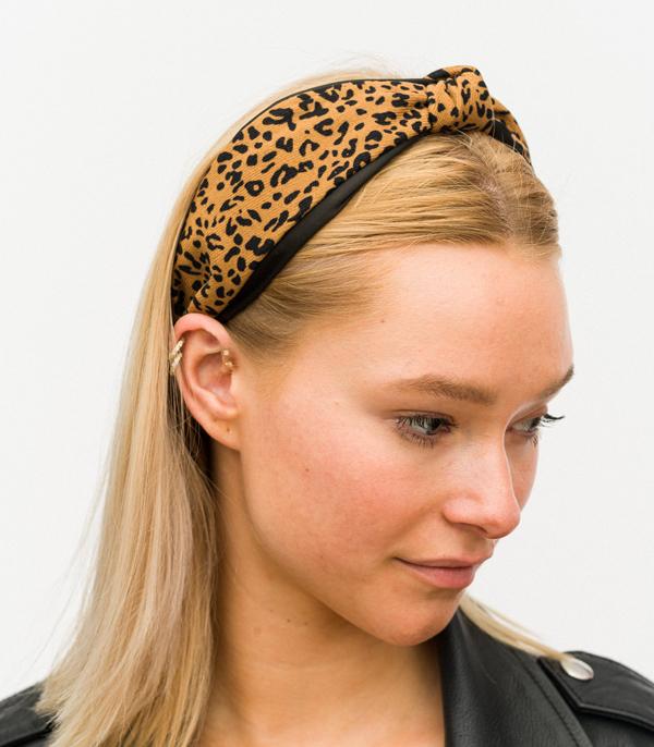 New Arrival :: Wholesale Top Knot Leopard Print Headband