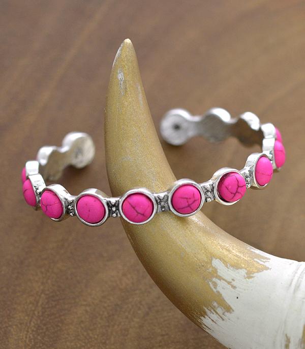 BRACELETS :: CUFF I BANGLE :: Wholesale Western Turquoise Semi Stone Cuff 