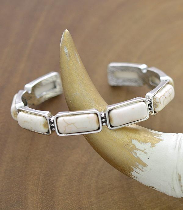 BRACELETS :: CUFF I BANGLE :: Wholesale Western Turquoise Semi Stone Cuff 