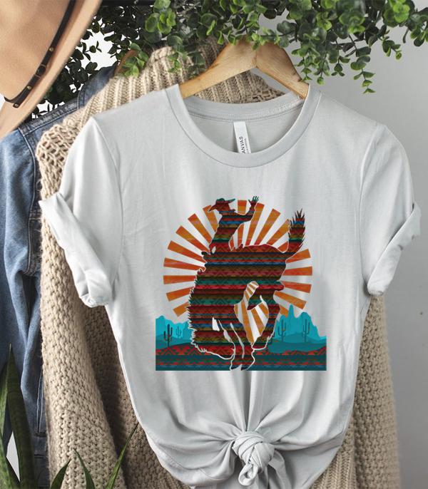 GRAPHIC TEES :: GRAPHIC TEES :: Wholesale Aztec Cowboy Bronco Western Tshirt