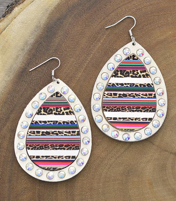 <font color=black>SALE ITEMS</font> :: JEWELRY :: Earrings :: Wholesale Leopard Serape Print Teardrop Earrings