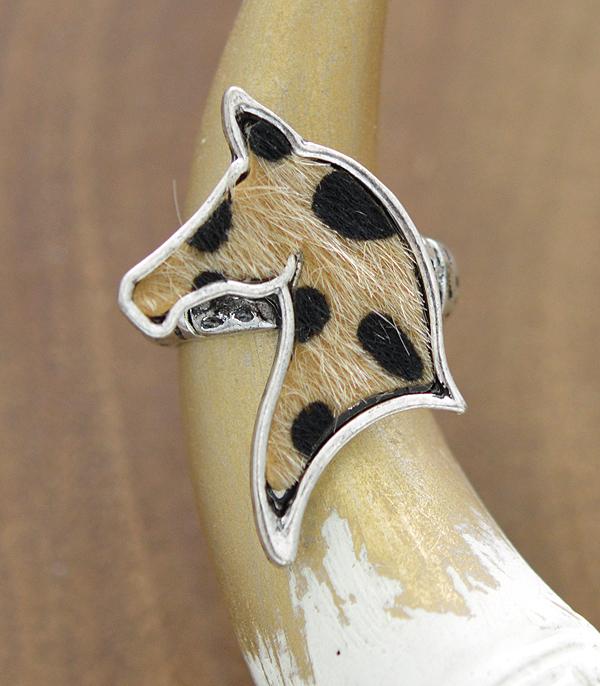 RINGS :: Wholesale Animal Faux Hide Horse Ring