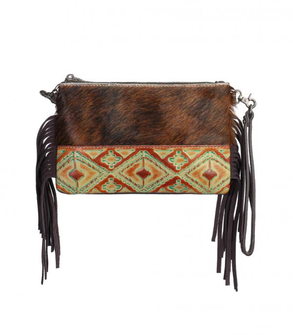 New Arrival :: Wholesale Montana West Cowhide Leather Fringe Bag