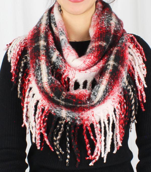 <font color=black>SALE ITEMS</font> :: SCARVES | APPAREL  :: Scarves :: Wholesale Fall Winter Plaid Infinity Scarf