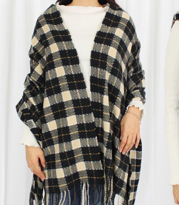 KIMONO I SCARVES :: SCARF / SCARF RING :: Wholesale Fall Winter Plaid Oversized Scarf