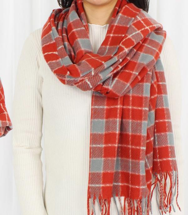 KIMONO I SCARVES :: SCARF / SCARF RING :: Wholesale Fall Winter Plaid Oversized Scarf