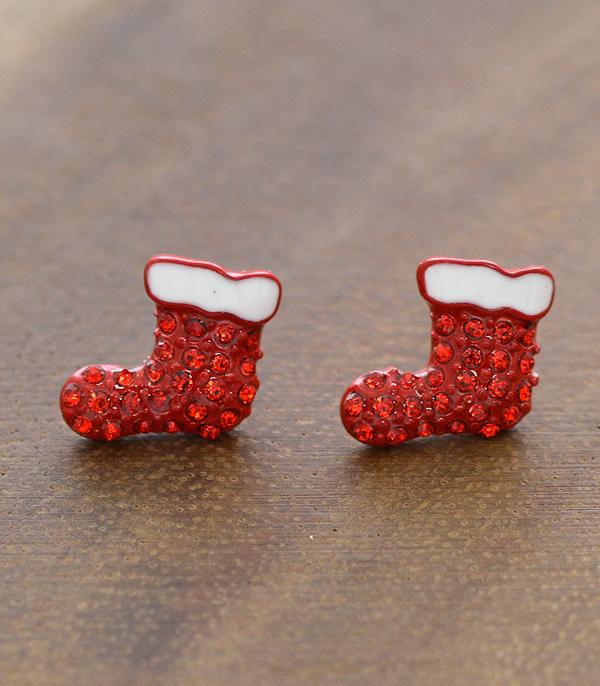 <font color=GREEN>HOLIDAYS</font> :: JEWELRY I BAGS :: Wholesale Christmas Socks Post Earrings