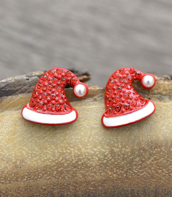 New Arrival :: Wholesale Christmas Santa Hat Post Earrings