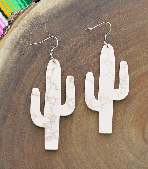 <font color=black>SALE ITEMS</font> :: JEWELRY :: Earrings :: Wholesale Cactus Semi Stone Earrings